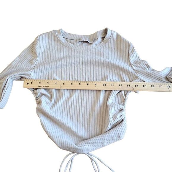 Beige botany juniors Sz S pale brown open back top - Picture 4 of 7